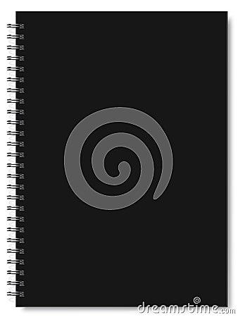 Blank realistic spiral notepad notebook Vector Illustration