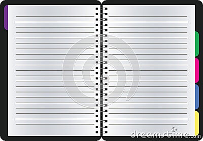 Blank realistic spiral notepad notebook Stock Photo