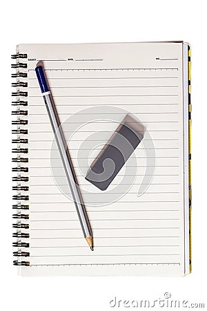 Blank realistic spiral notepad notebook isolated Stock Photo