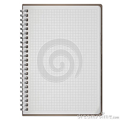 Blank realistic spiral notepad notebook isolated on white Vector Illustration