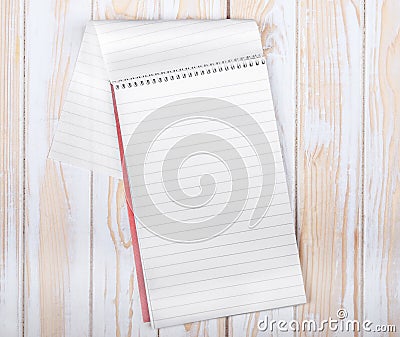 Blank realistic spiral Notepad Stock Photo