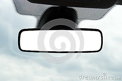 Blank rear view mirror with a clipping path. Empty space for design Stock Photo