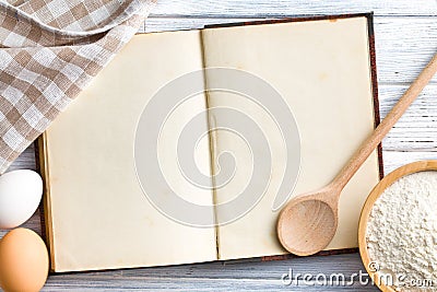 Blank recipe book Stock Photo