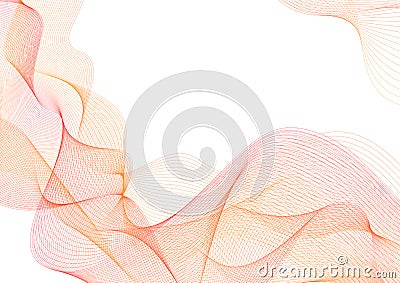 Abstract guilloche pattern vector complicated red line texture Vector Illustration