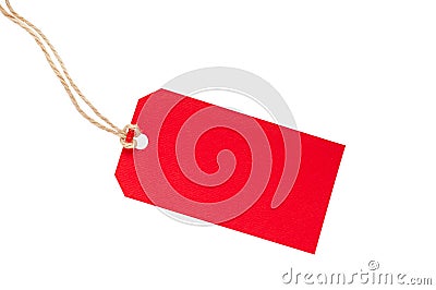 Blank Red Tag Stock Photo
