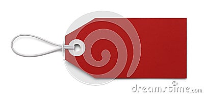 Blank Red Tag Stock Photo