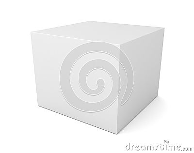 Blank retail product box concept 3d illustration Cartoon Illustration