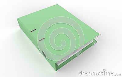 Blank ring binder folder design mockup. Cartoon Illustration