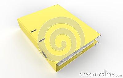 Blank ring binder folder design mockup. Cartoon Illustration