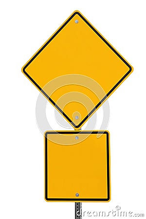 Blank Road Sign Stock Photo