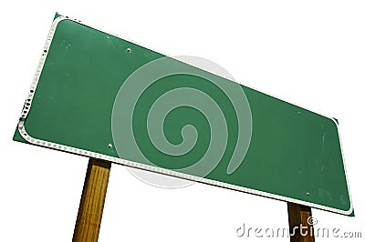 Blank Road Sign Stock Photo