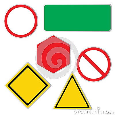 Blank road sign icons Stock Photo