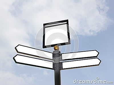 Blank road signs Stock Photo