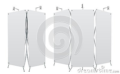 Blank roll up banner display Vector Illustration