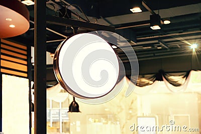 Blank round banner toning Stock Photo