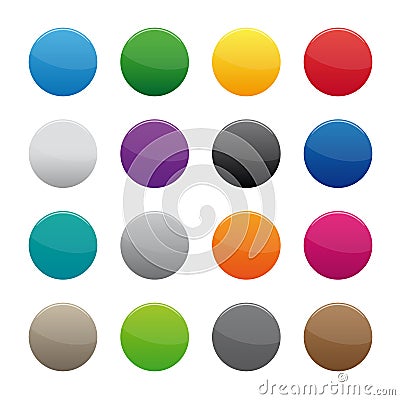 Blank round buttons Vector Illustration