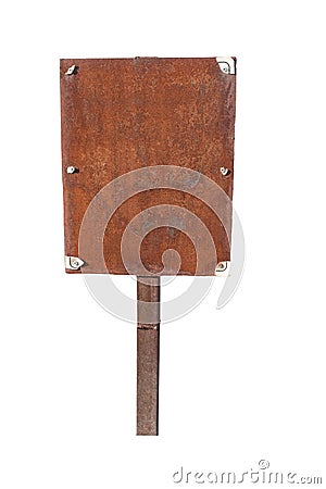 Blank Rusty Sign Stock Photo