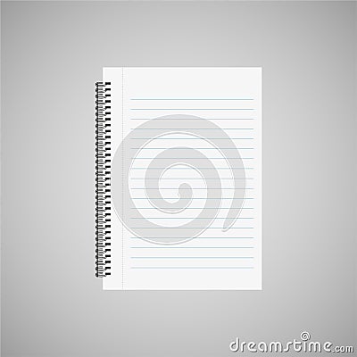 Blank sheet of paper with rulers. Isolated on a gray background. Vector Illustration