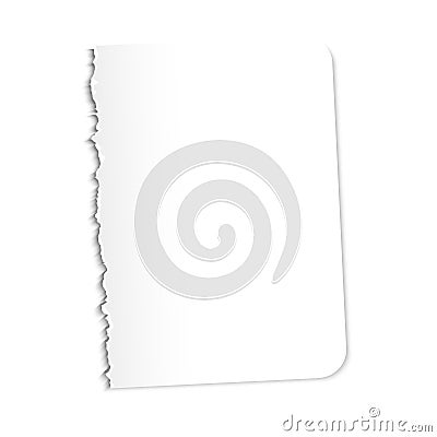 Blank sheet of paper. Vector Illustration