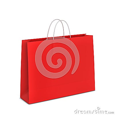 Blank shopping bag mockup Cartoon Illustration