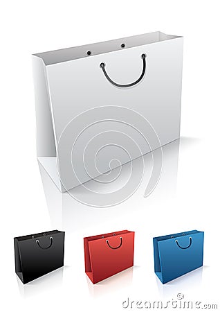 Blank Shopping Bag Vector Illustration