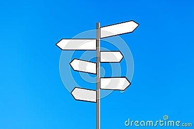 Blank Sign Posts Stock Photo