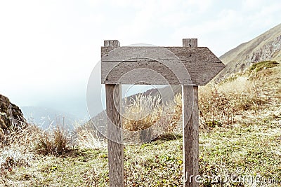 Blank sign to the right on the road, philosophy background, life, choices Stock Photo