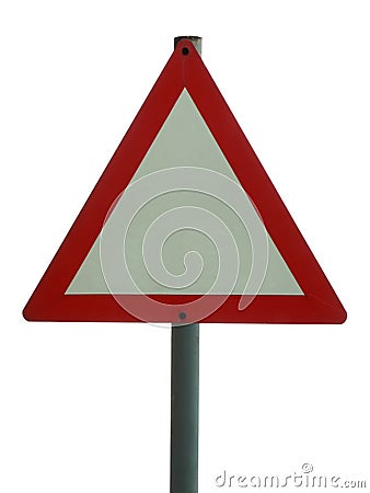 Blank sign - triangular Stock Photo