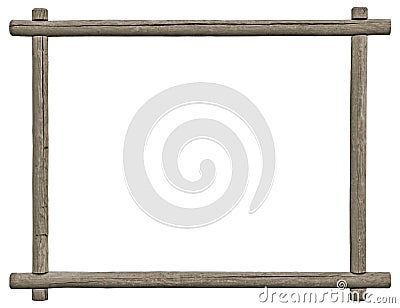 Blank Signboard Frame, Isolated Copy Space, Grey Wooden Texture, Grunge Aged Rustic Weathered Empty Textured Gray Wood Framing Stock Photo