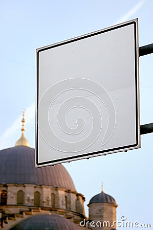 Blank signboard Istanbul Stock Photo