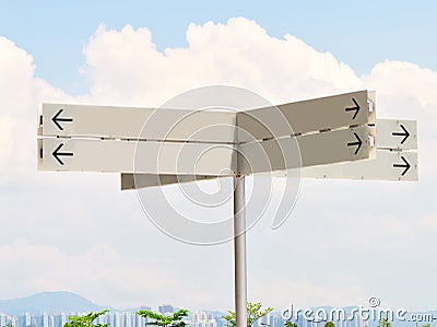 Blank signpost Stock Photo