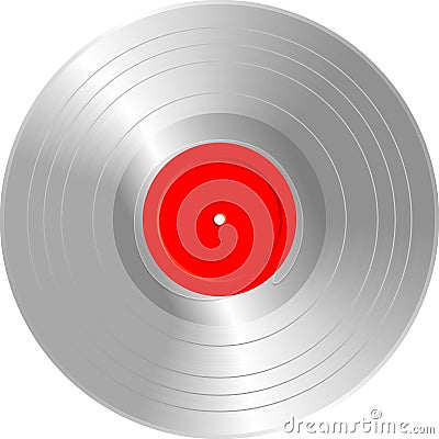 Blank silver LP Vector Illustration