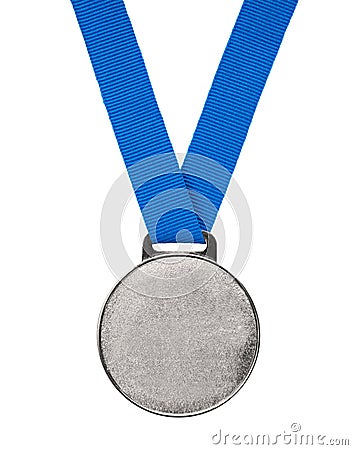 Blank silver Medal Stock Photo