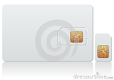 Blank SIM Card Vector Illustration