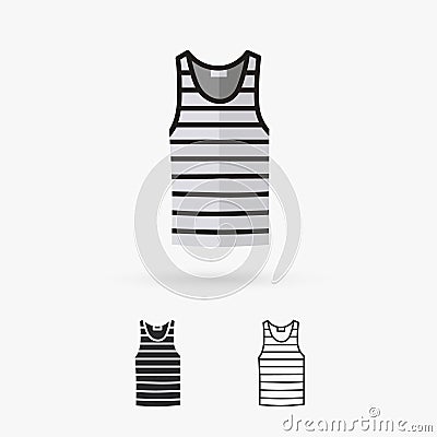 Blank singlet template - front and back Vector Illustration