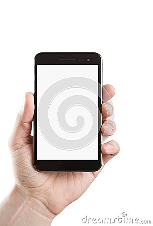 Blank smart phone with clipping path Stock Photo