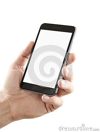 Blank smart phone with clipping path Stock Photo