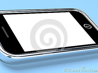 Blank Smartphone Screen With White Copyspace Stock Photo