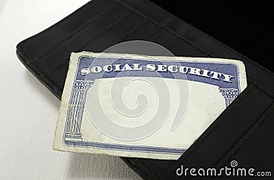 Blank Social Security Card Stock Photo