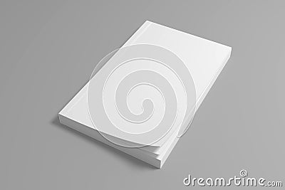 Blank 3D rendering soft cover book mockup Stock Photo