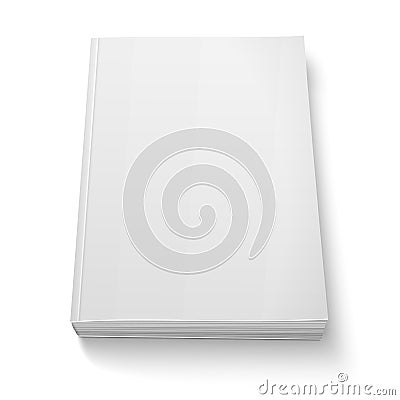 Blank softcover book template on white. Vector Illustration