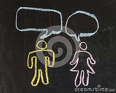 Blank speech bubbles Stock Photo