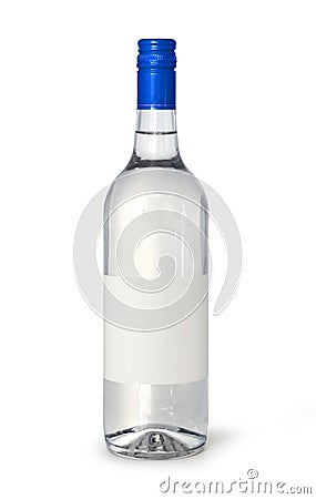 Blank spirits bottle Stock Photo