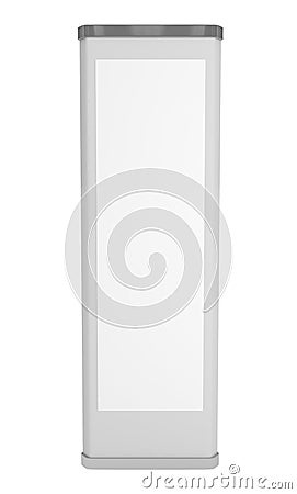 Blank Stand isolated on white Cartoon Illustration