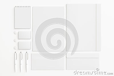 Blank Stationery Set Stock Photo