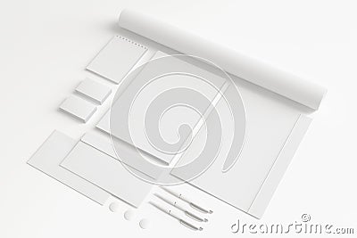 Blank Stationery Set Stock Photo