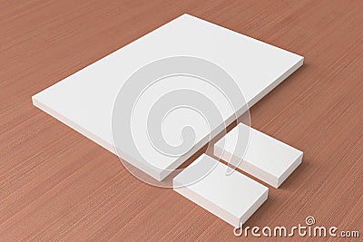 Blank Stationery Set Stock Photo