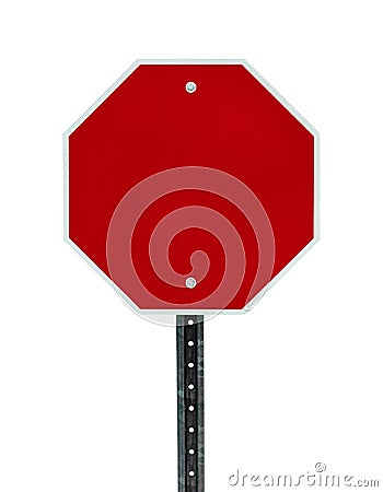 Blank Stop Sign Stock Photo