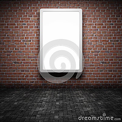 Blank street advertising billboard Stock Photo