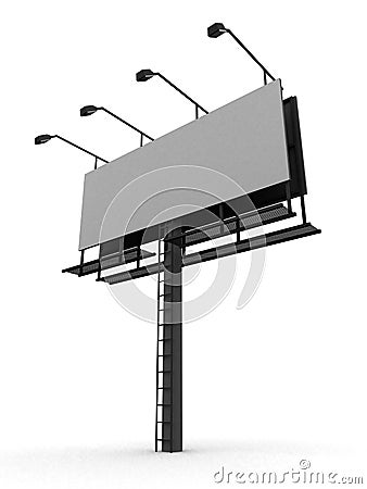 Blank street sign Cartoon Illustration